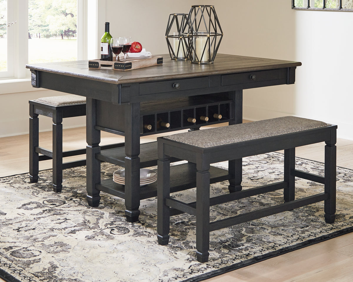 J&M Furniture - Ashley Furniture - Tyler Creek Counter Height Dining Table - RECT Dining Room Counter Table / Black/Gray - D736-32