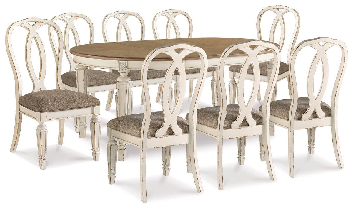 J&M Furniture - Ashley Furniture - Realyn Dining Table and 8 Chairs - Dining Table and 8 Chairs - D743D15
