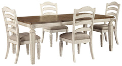 Realyn Extension Dining Table and 4 Chairs