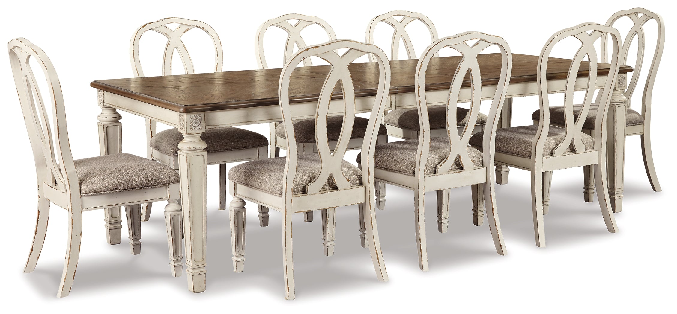 J&M Furniture - Ashley Furniture - Realyn Dining Extension Table and 8 Chairs - Dining Extension Table and 8 Chairs - D743D19