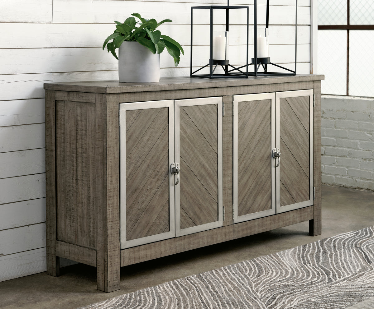 J&M Furniture - Ashley Furniture - Krystanza Dining Server - Dining Room Server / Weathered Gray - D766-60