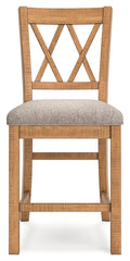 Havonplane Counter Height Extension Dining Table 4 Barstools and Bench