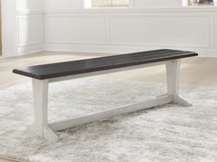 J&M Furniture - Ashley Furniture - Darborn 62" Dining Bench - Large Dining Room Bench / Gray/Brown / 62"W x 15"D x 18"H - D796-00