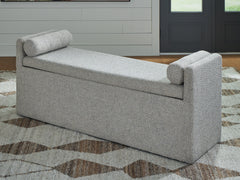 J&M Furniture - Ashley Furniture - Galliden 62" Dining Bench - Large UPH Dining Room Bench / Beige / 62"W x 19"D x 26"H - D841-00