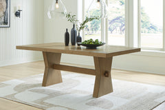 J&M Furniture - Ashley Furniture - Galliden Dining Table - Rectangular Dining Room Table / Light Brown - D841-45