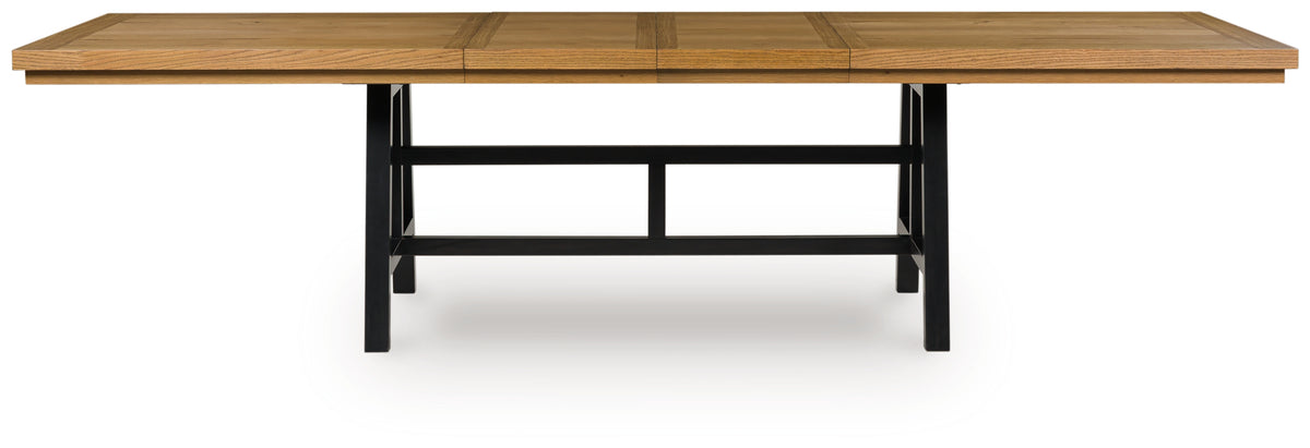 J&M Furniture - Ashley Furniture - Galliden Dining Extension Table - RECT Dining Room EXT Table / Black/Brown - D841-55