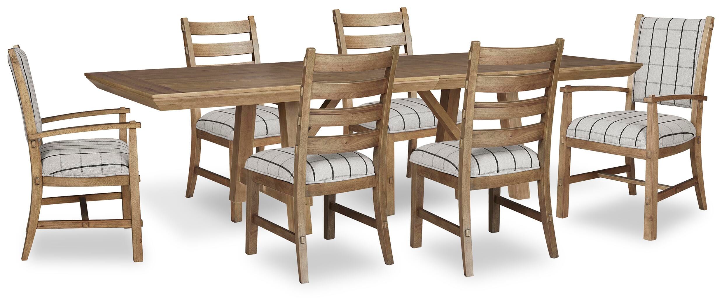 J&M Furniture - Ashley Furniture - Ridgester Extension Dining Table, 2 Arm Chairs and 4 Side Chairs - Extension Dining Table, 2 Arm Chairs and 4 Side Chairs - D858D2