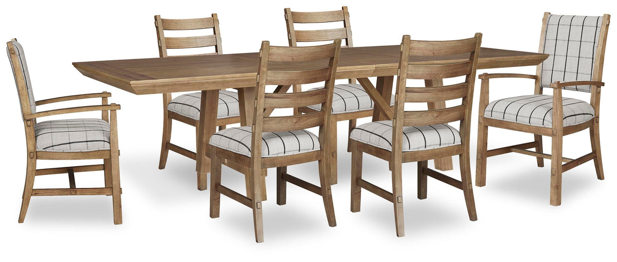 J&M Furniture - Ashley Furniture - Ridgester Extension Dining Table, 2 Arm Chairs and 4 Side Chairs - Extension Dining Table, 2 Arm Chairs and 4 Side Chairs - D858D2