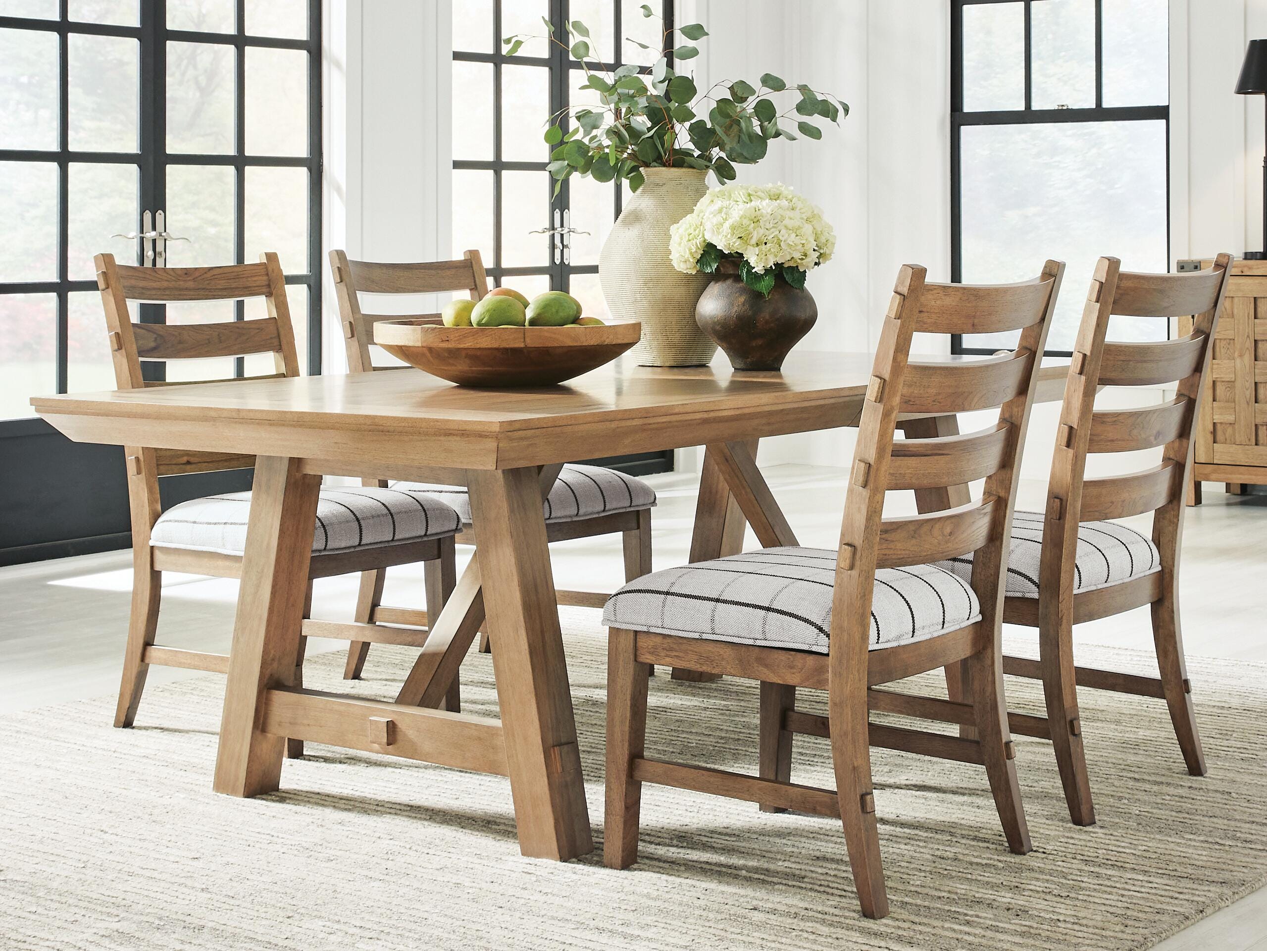 J&M Furniture - Ashley Furniture - Ridgester Extension Dining Table and 4 Chairs - Extension Dining Table and 4 Chairs - D858D1