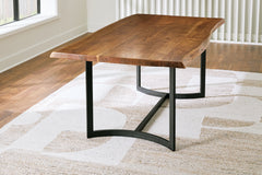 J&M Furniture - Ashley Furniture - Fortmaine Dining Table - Rectangular Dining Room Table / Brown/Black - D872-25