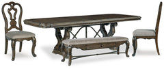 J&M Furniture - Ashley Furniture - Maylee Dining Table, 2 Chairs and Bench - Dining Table, 2 Chairs and Bench - D947D12