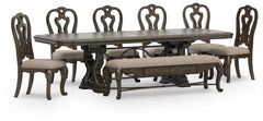 J&M Furniture - Ashley Furniture - Maylee Dining Table, 6 Chairs and Bench - Dining Table, 6 Chairs and Bench - D947D15