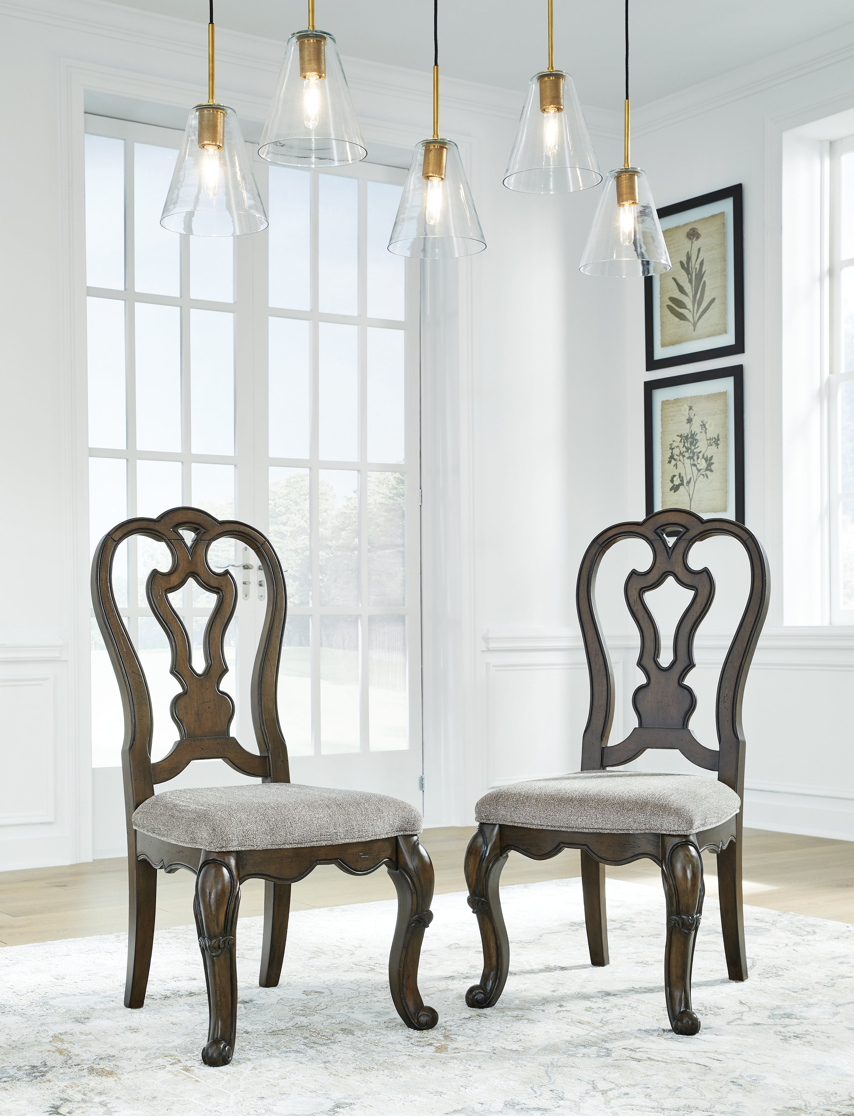 J&M Furniture - Ashley Furniture - Maylee Dining Chair (Set of 2) - Dining Chair (Set of 2) / Dark Brown - D947-01X2