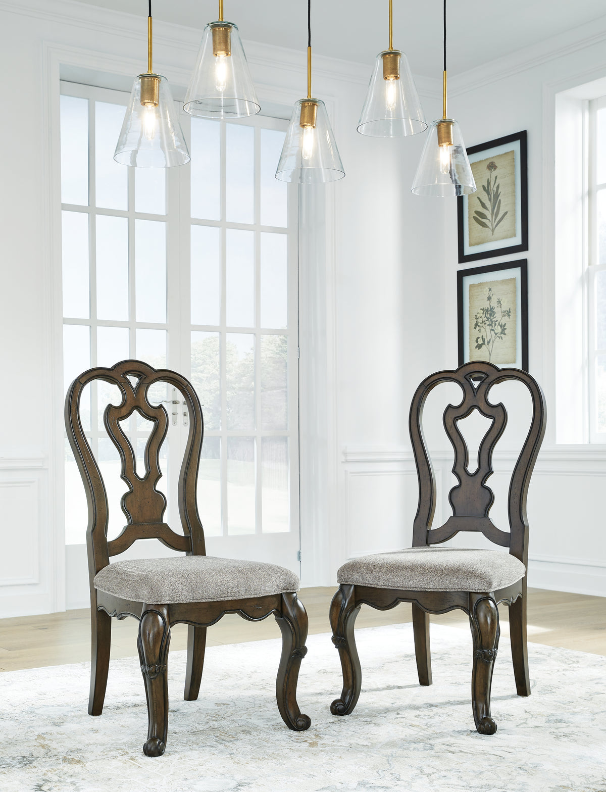 J&M Furniture - Ashley Furniture - Maylee Dining Chair (Set of 2) - Dining Chair (Set of 2) / Dark Brown - D947-01X2