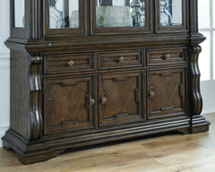 J&M Furniture - Ashley Furniture - Maylee Dining Buffet - Dining Room Buffet / Dark Brown - D947-80
