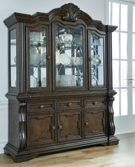 J&M Furniture - Ashley Furniture - Maylee Dining Buffet and Hutch - Dining Buffet and Hutch / Dark Brown - D947D1