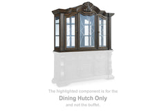 J&M Furniture - Ashley Furniture - Maylee Dining Hutch - Dining Room Hutch / Dark Brown - D947-81