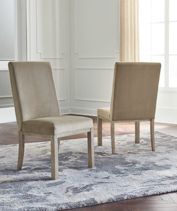 J&M Furniture - Ashley Furniture - Chrestner Dining Chair (Set of 2) - Dining Chair (Set of 2) / Gray/Brown - D983-01X2