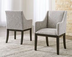 J&M Furniture - Ashley Furniture - Burkhaus Dining Arm Chair (Set of 2) - Dining Arm Chair (Set of 2) / Dark Brown - D984-01AX2