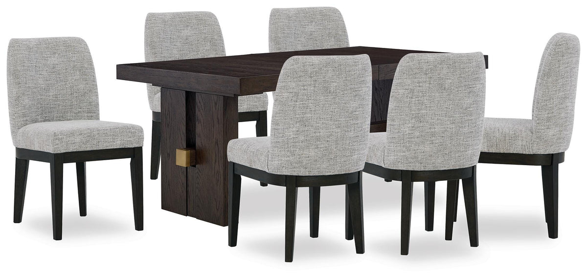 J&M Furniture - Ashley Furniture - Burkhaus Dining Table and 6 Chairs - Dining Table and 6 Chairs - D984D8