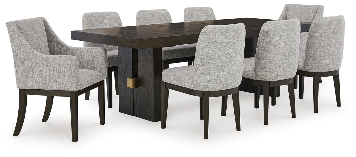 J&M Furniture - Ashley Furniture - Burkhaus Dining Table and 8 Chairs - Dining Table and 8 Chairs - D984D7