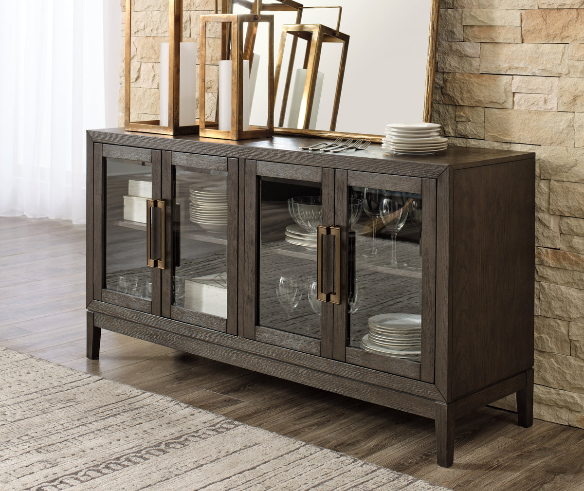 J&M Furniture - Ashley Furniture - Burkhaus Dining Server - Dining Room Server / Dark Brown - D984-60