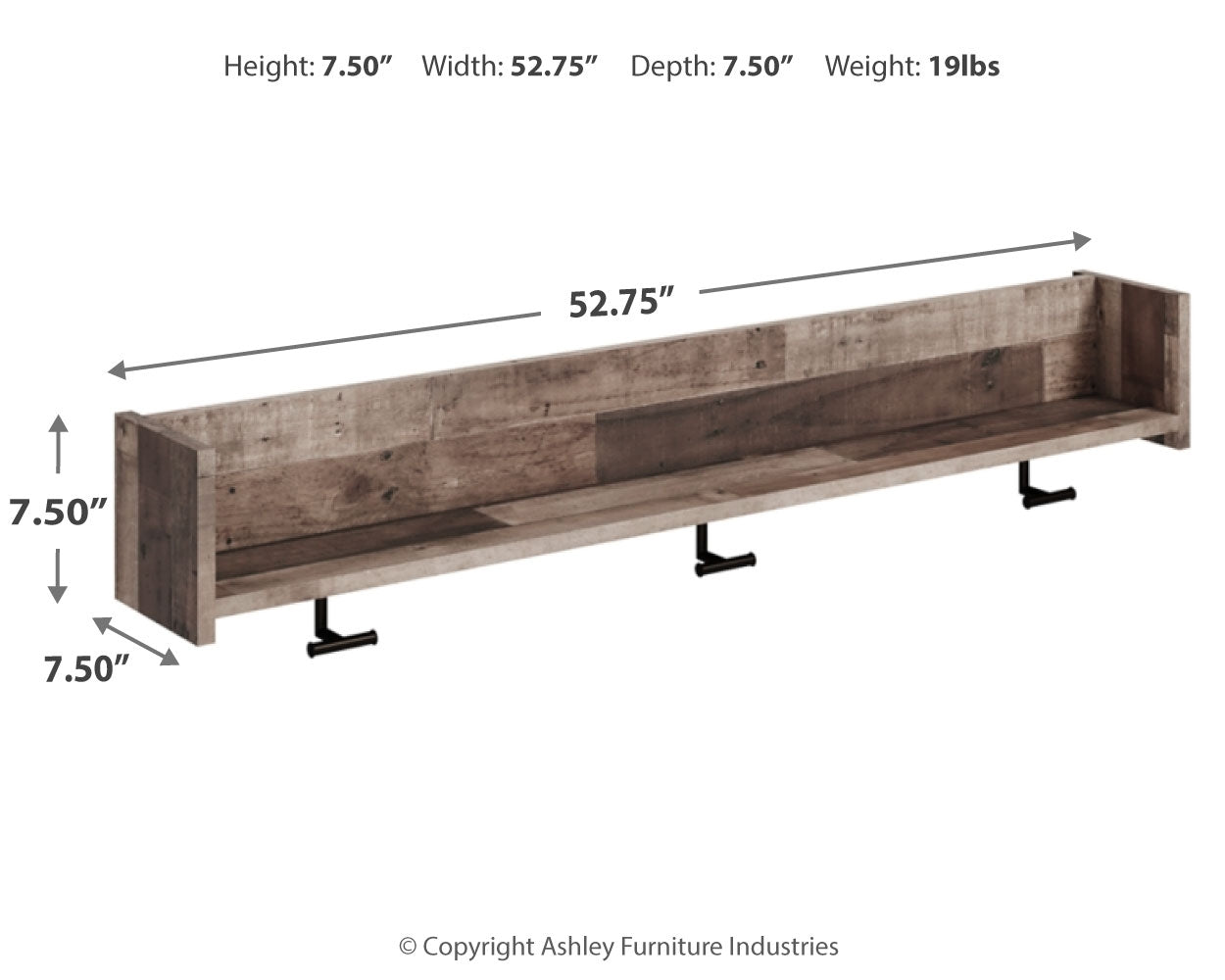 Neilsville Wall Mounted Coat Rack with Shelf