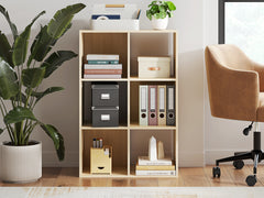 J&M Furniture - Ashley Furniture - Piperton Six Cube Organizer - Six Cube Organizer / Charcoal - EA5514-3X2