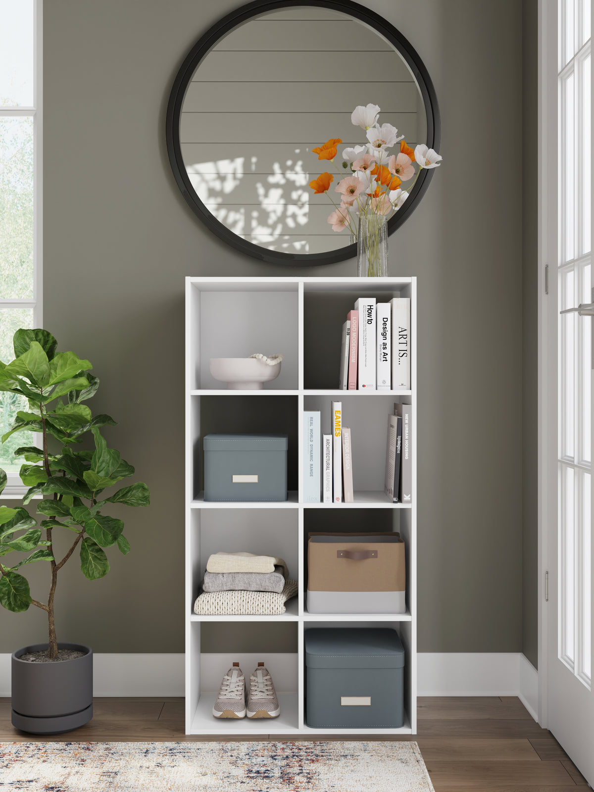 J&M Furniture - Ashley Furniture - Onita Eight Cube Organizer - Eight Cube Organizer / White - EA9630-4X2