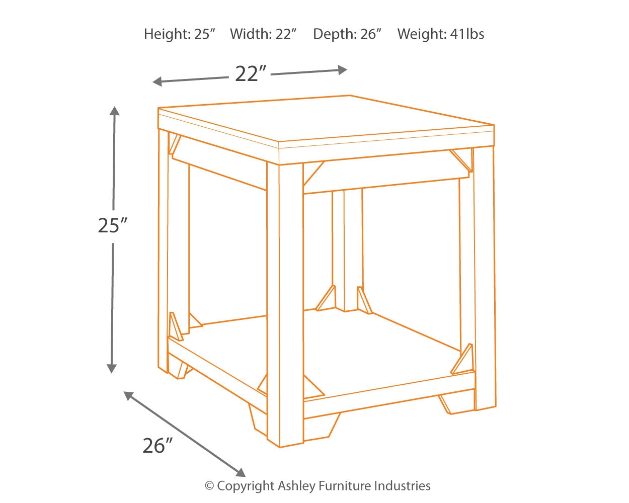 Fregine End Table Ashley Furniture