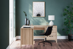 J&M Furniture - Ashley Furniture - Battelle 60" Home Office Desk with Return - 60" Home Office Desk with Return / Tan - H3929H1