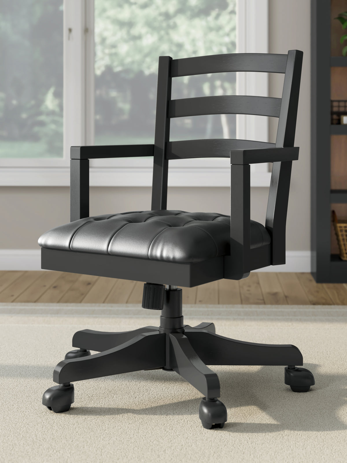 J&M Furniture - Ashley Furniture - Wildenauer Home Office Desk Chair - Home Office Swivel Desk Chair / Black - H664-01A