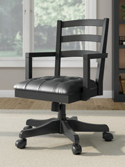 J&M Furniture - Ashley Furniture - Wildenauer Home Office Desk Chair - Home Office Swivel Desk Chair / Black - H664-01A
