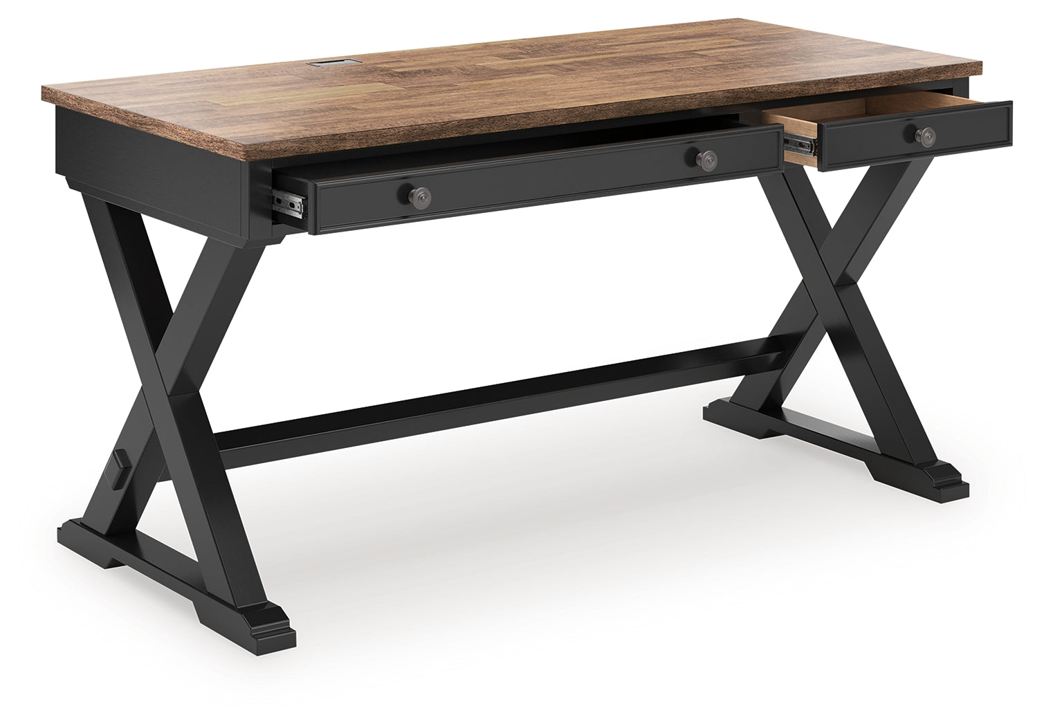 J&M Furniture - Ashley Furniture - Wildenauer 60" Home Office Desk - Home Office Desk / Brown/Black - H664-34