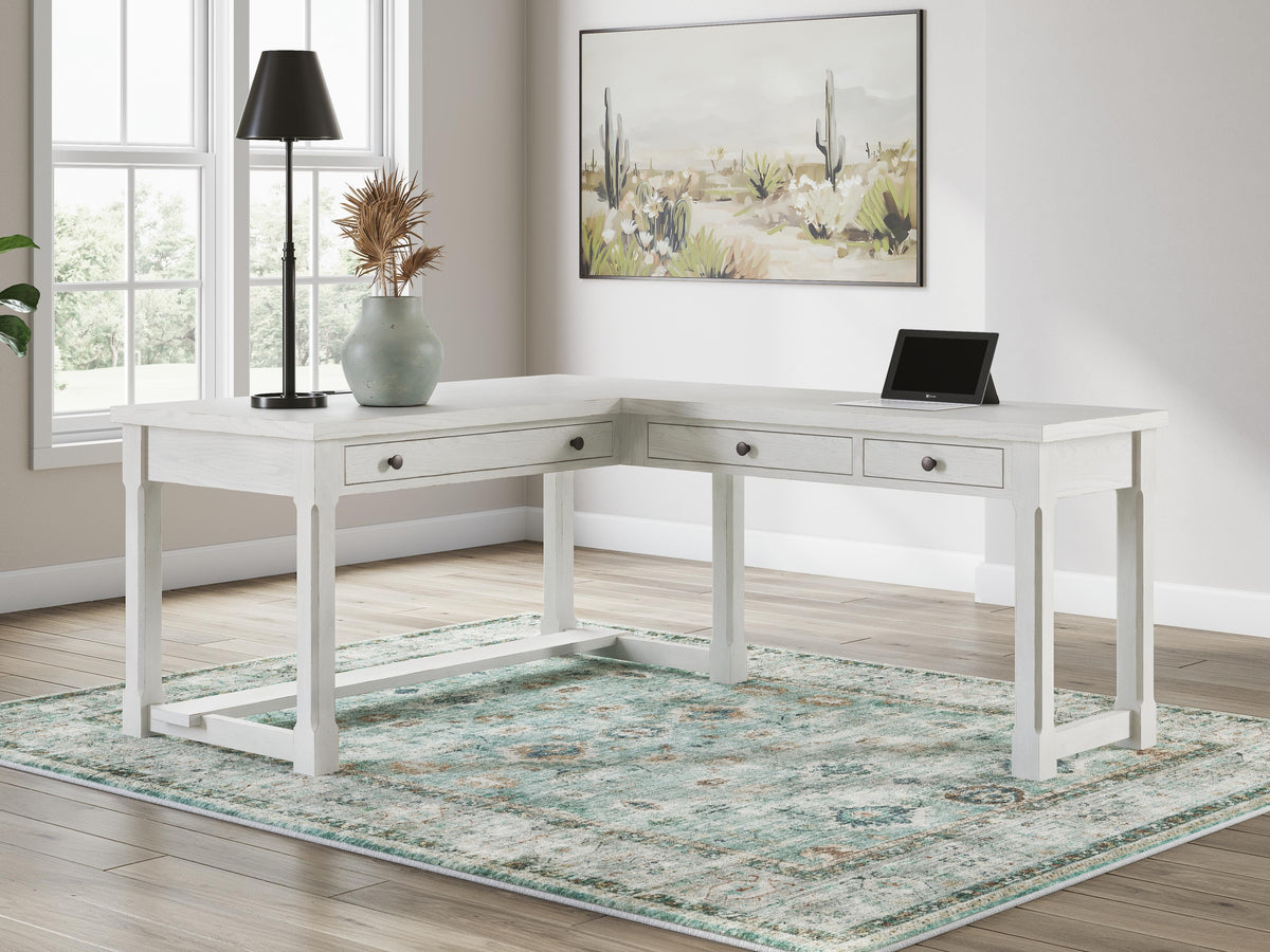 J&M Furniture - Ashley Furniture - Robbinsdale L-Shaped Home Office Desk - L-Shaped Home Office Desk - H742H1