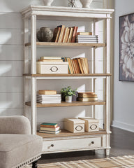 J&M Furniture - Ashley Furniture - Realyn 75" Bookcase - Bookcase / Brown/White - H743-70