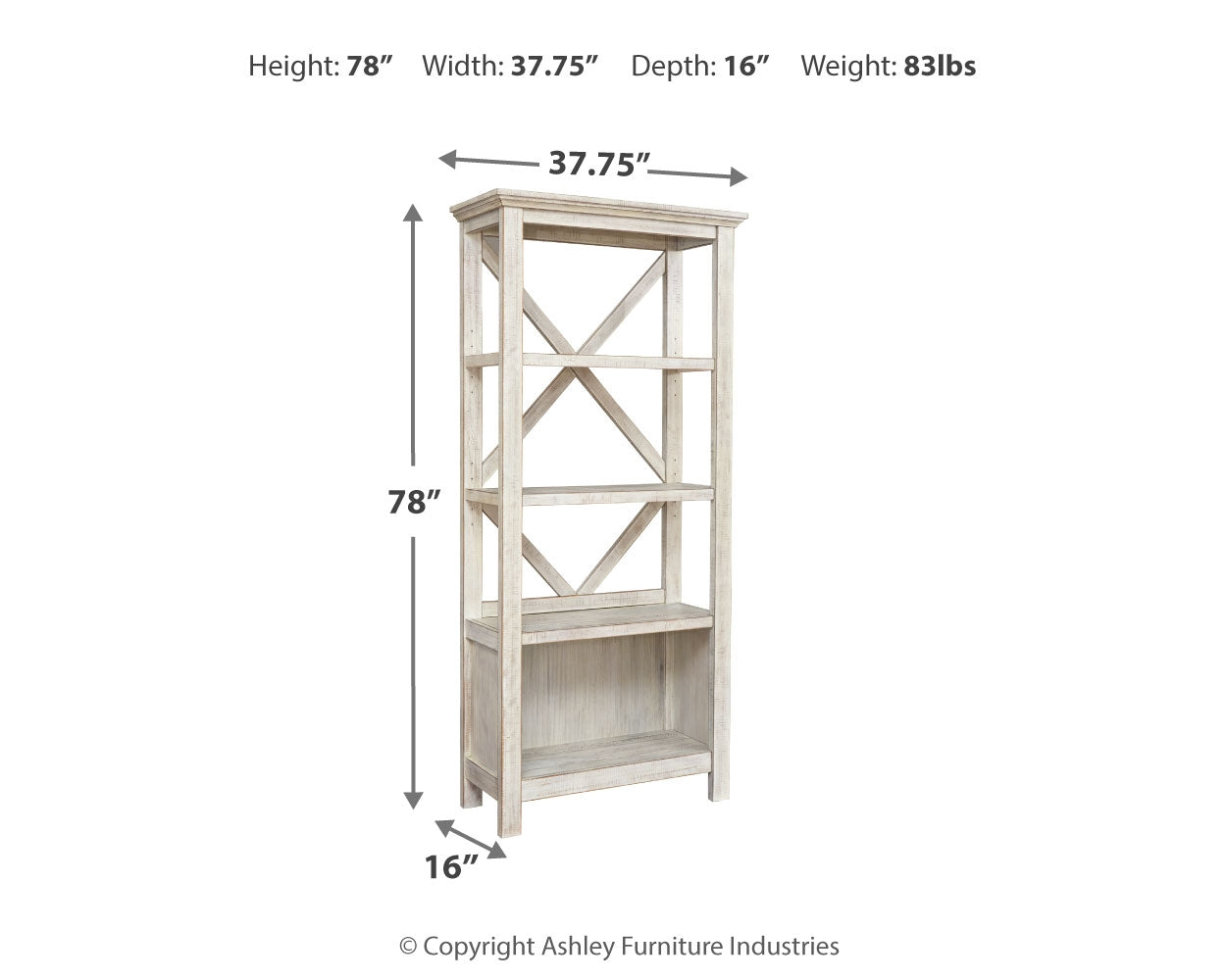 Carynhurst 75" Bookcase