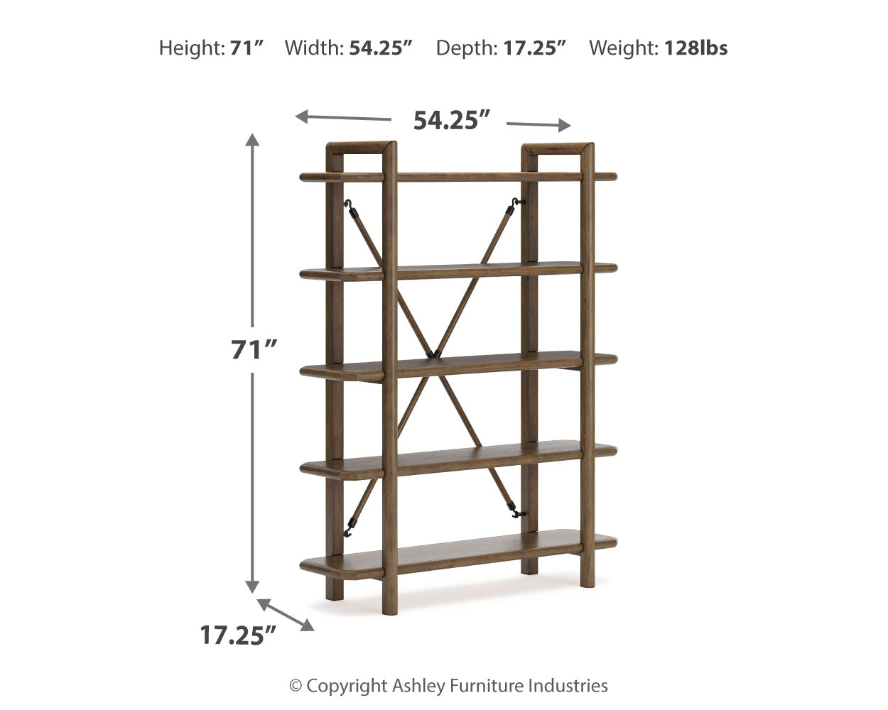 Roanhowe 71" Bookcase