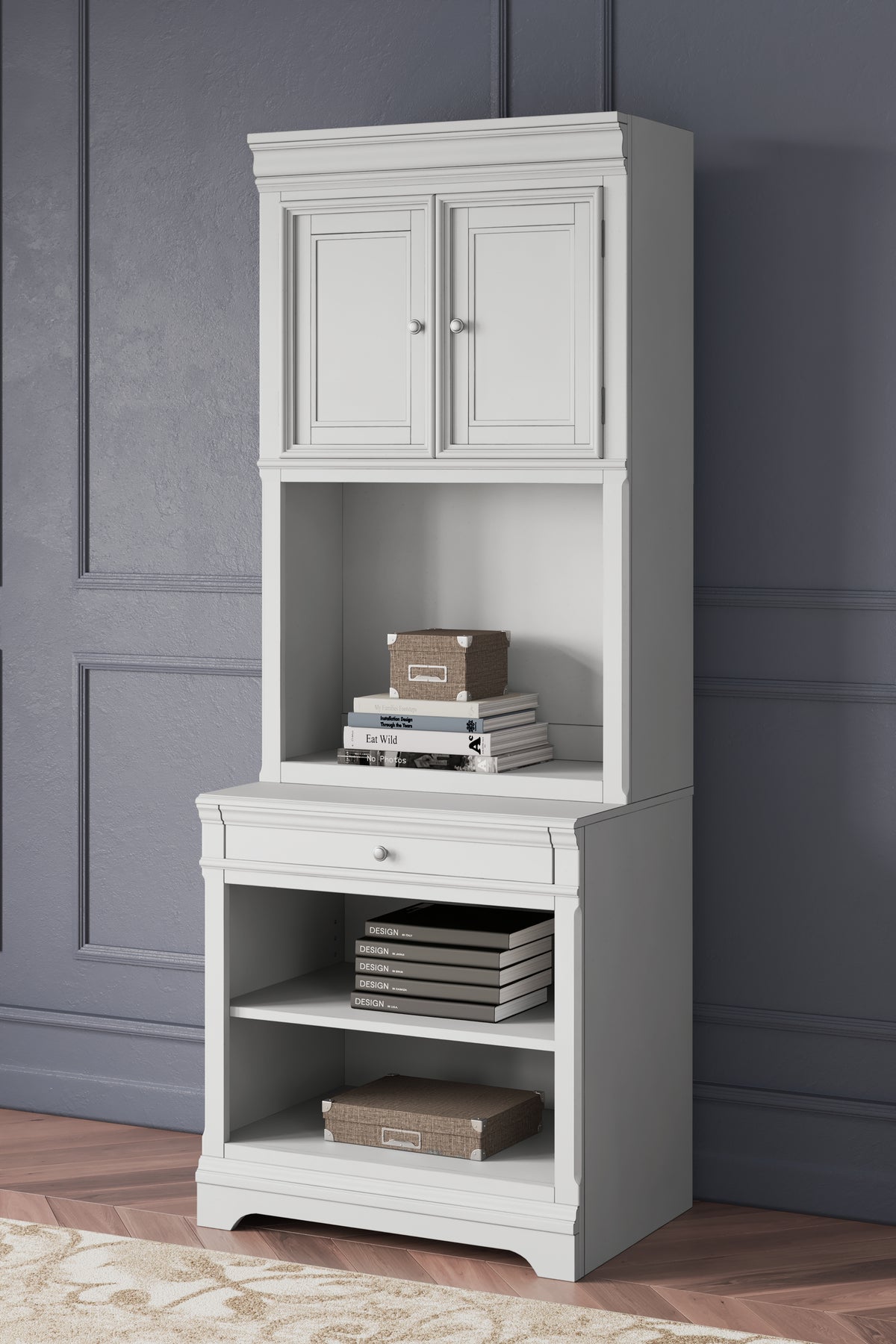 J&M Furniture - Ashley Furniture - Kanwyn Bookcase - Bookcase / Whitewash - H777H7