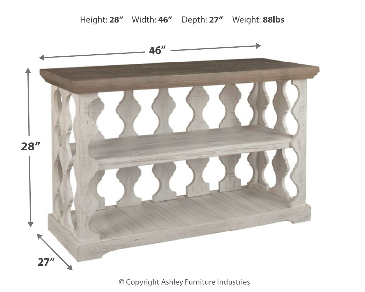 Havalance Sofa/Console Table Ashley Furniture