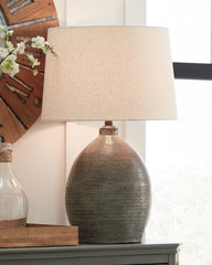 J&M Furniture - Ashley Furniture - Joyelle Table Lamp (Set of 2) - Table Lamp (Set of 2) / Gray - L100744X2