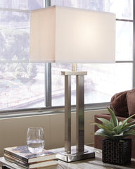 J&M Furniture - Ashley Furniture - Aniela Table Lamp (Set of 2) - Metal Table Lamp (Set of 2) / Silver Finish - L204054