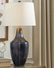 J&M Furniture - Ashley Furniture - Evania Table Lamp (Set of 2) - Table Lamp (Set of 2) / Indigo - L207344X2