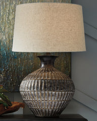 J&M Furniture - Ashley Furniture - Magan Table Lamp (Set of 2) - Table Lamp (Set of 2) / Antique Bronze Finish - L207354X2