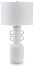 J&M Furniture - Ashley Furniture - Perringhill Table Lamp - Metal Table Lamp (1/CN) / Distressed White - L207504