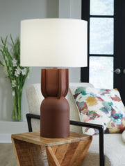 J&M Furniture - Ashley Furniture - Rowandale Table Lamp - Metal Table Lamp (1/CN) / Brick Red - L207534