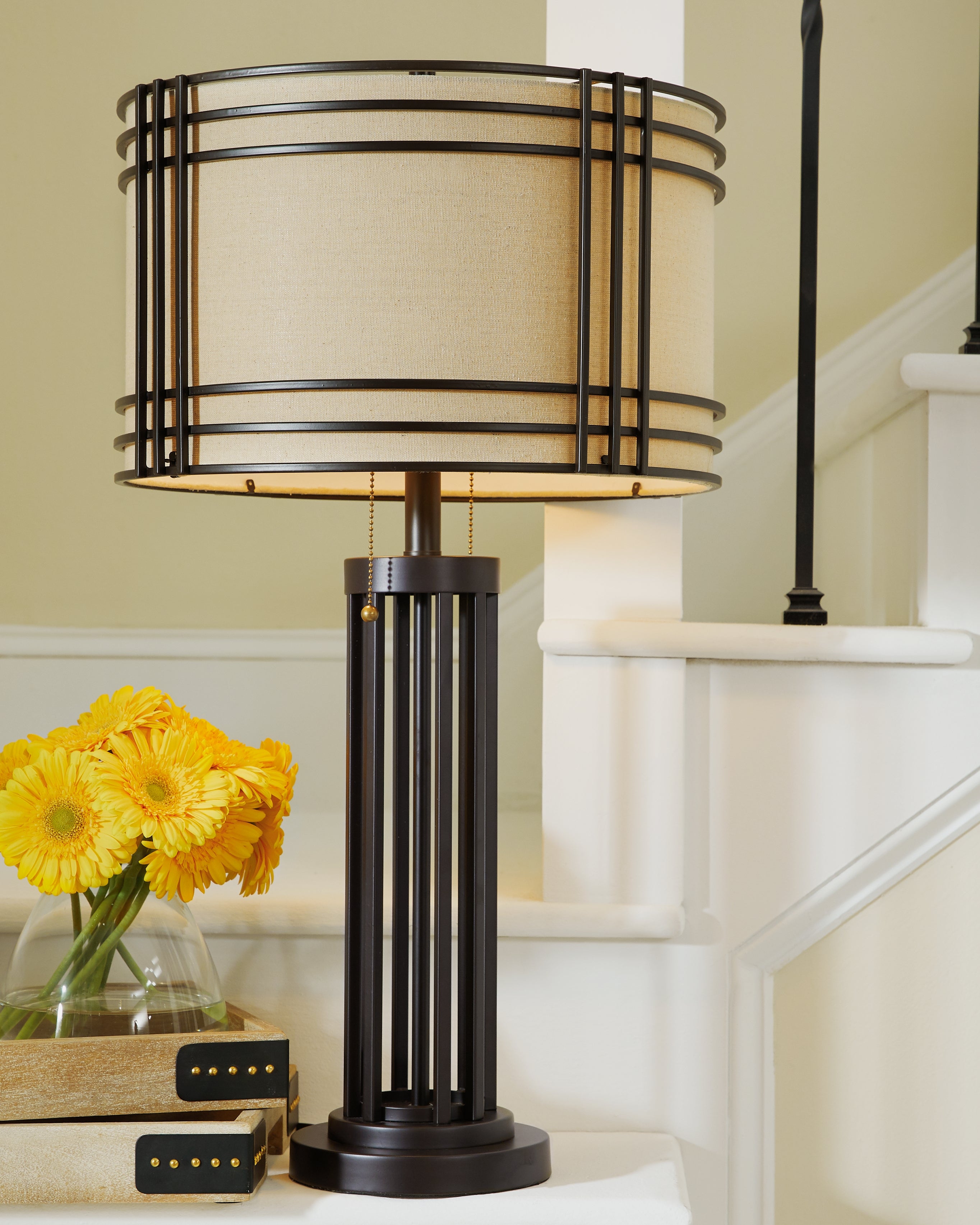 J&M Furniture - Ashley Furniture - Hanswell Table Lamp (Set of 2) - Table Lamp (Set of 2) / Dark Brown - L208294X2