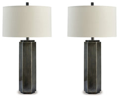 J&M Furniture - Ashley Furniture - Dirkton Table Lamp (Set of 2) - Table Lamp (Set of 2) / Antique Pewter - L208324X2