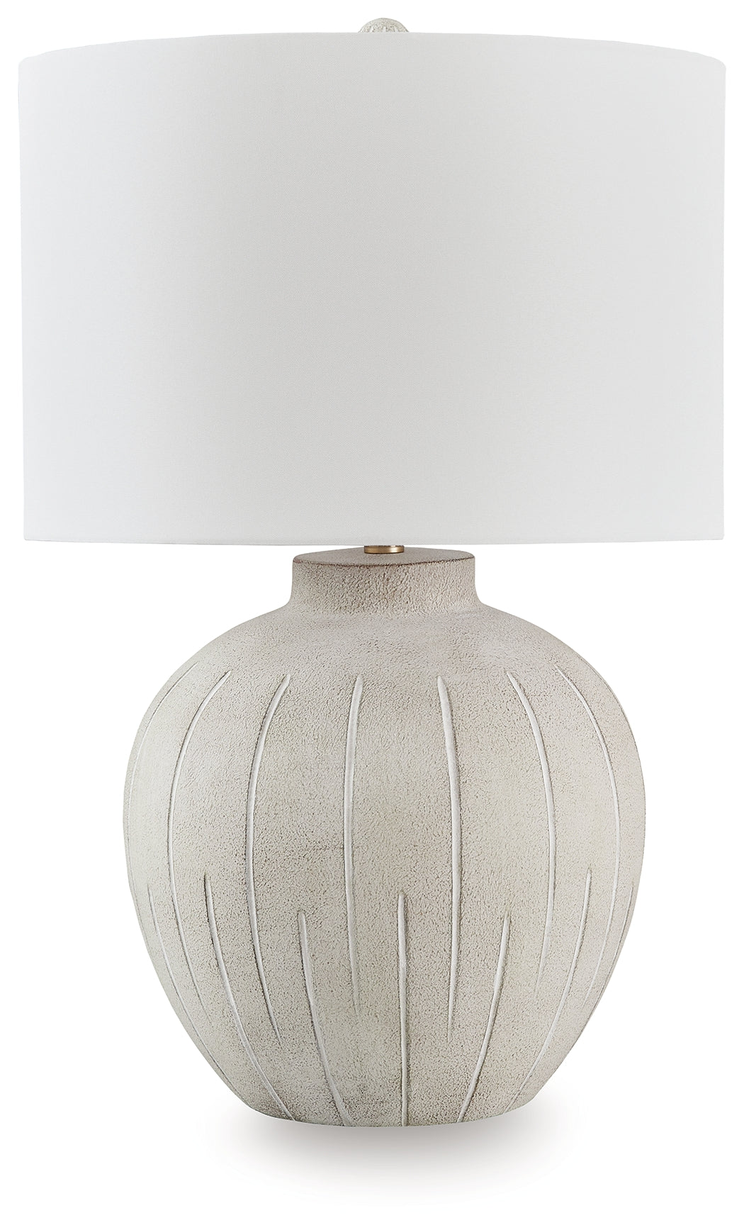 J&M Furniture - Ashley Furniture - Calbert Table Lamp - Poly Table Lamp (1/CN) / Warm Gray - L235824
