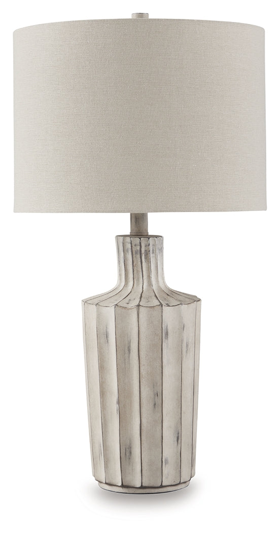 J&M Furniture - Ashley Furniture - Imre Table Lamp - Poly Table Lamp (1/CN) / Distressed Brown - L235884